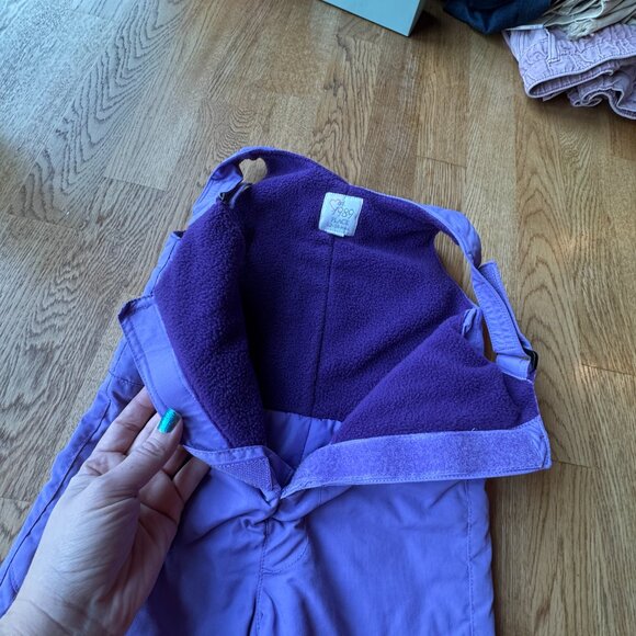 Children's Place Purple Snow Bib Overalls Size 12-18 Months - Picture 3 of 9